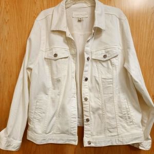 Maurices white denim jacket